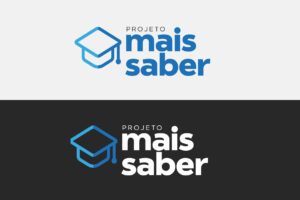 A imagem representa as variações da logotipo do Projeto Mais Saber